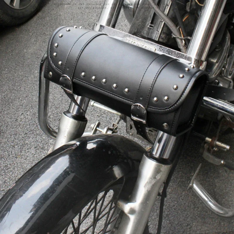 

Universal Bags Black Motorcycle Tool Bag Front Fork Handlebar Saddlebag Roll Barrel Racing Tail Barrel Storage Accessories