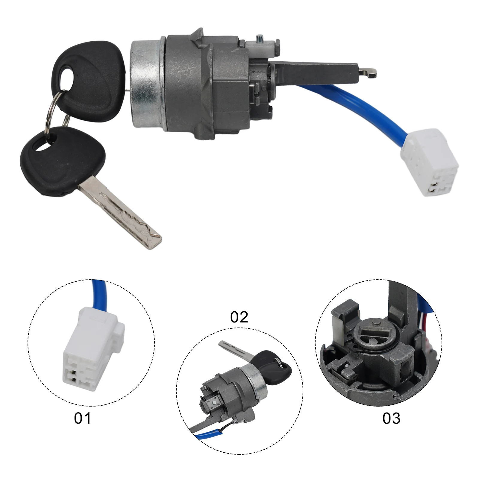 Zupełnie nowy cylinder zamka zapłonu z tworzywa sztucznego 2012-2015 81900-2SE00 Złącze prawidłowe Bezpośrednia instalacja dla Hyundai