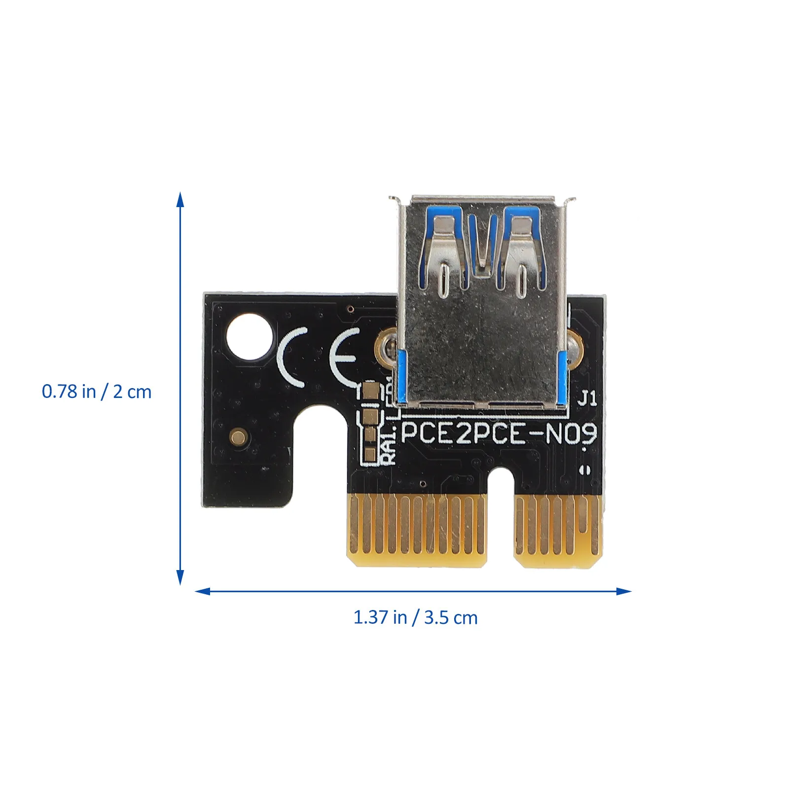 4Pcs Pci-E 1X to 16X Riser Card Adapter High-Durability Mining Riser Card Stable Signal Transmission Low-Attenuation Computer
