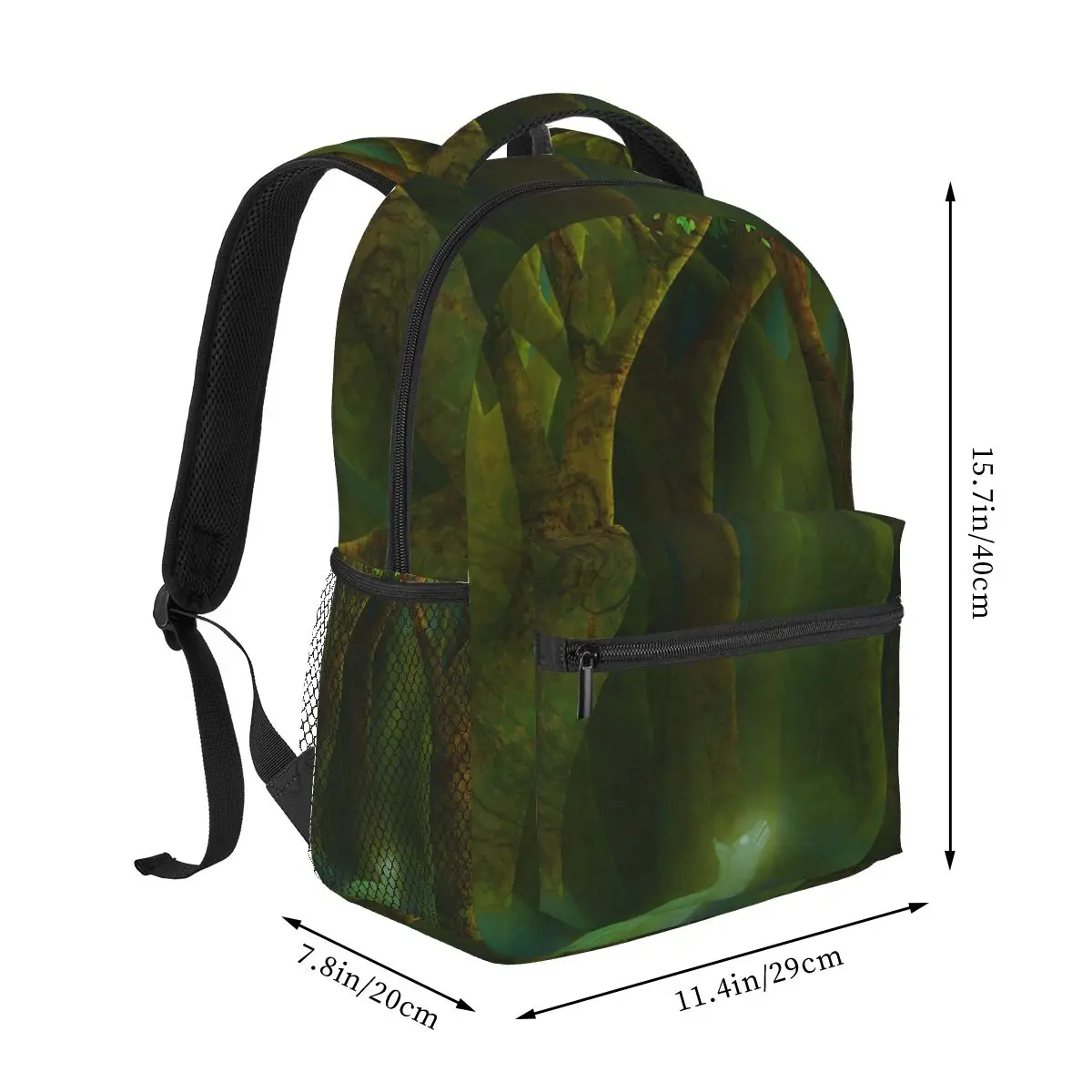 Fox Spirit In An Ancient Forest Backpack Student Boys Girls BookBag Kids School Bag Laptop Shoulder Bags for Men Women