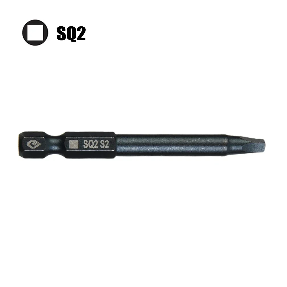 Unscrew The Screws Screwdriver Bits Hand Tools Steel SQ2 Square Head Strong Magnetic 1/4Inch Electric Screwdriver