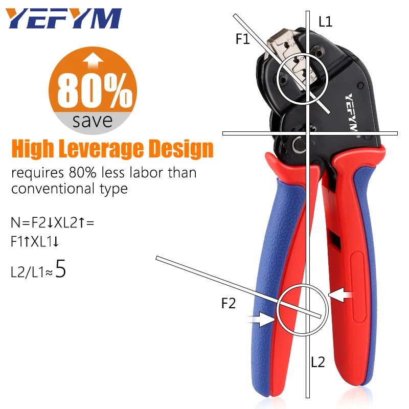 Solar Crimper Tool YM-2546B for MC2.5/4/6mm² 14-10AWG Male Female Solar Connector Wire Terminal Solar Panel PV Cable Pliers