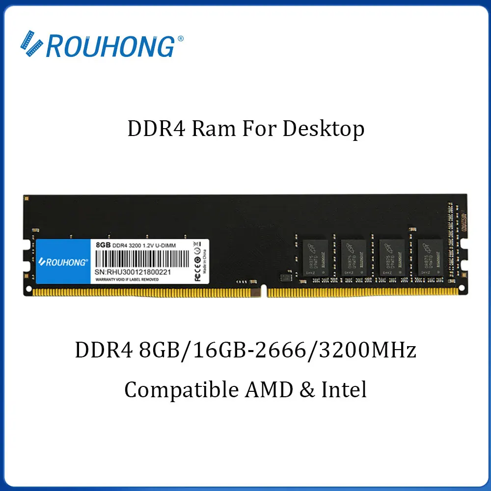 DDR3 DDR4 4GB 8GB 16GB Desktop Memoria RAM PC3 1.5V 240Pin 1066 1333 1600Mhz PC4 1.2V 288Pin 2133 2400 2666Mhz DIMM Memória Ram
