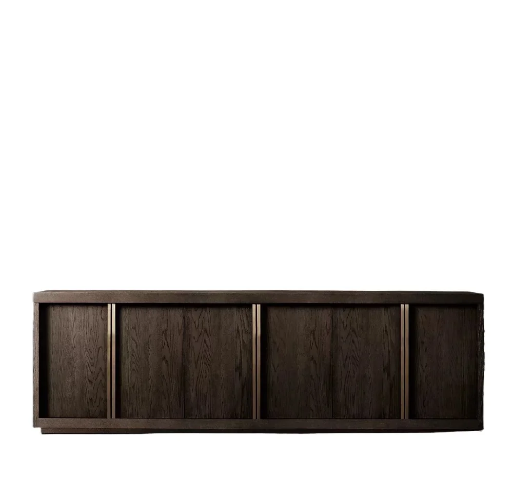 

American rural solid wood dining side cabinet retro and old living room entrance cabinet French homestay locker furniture can