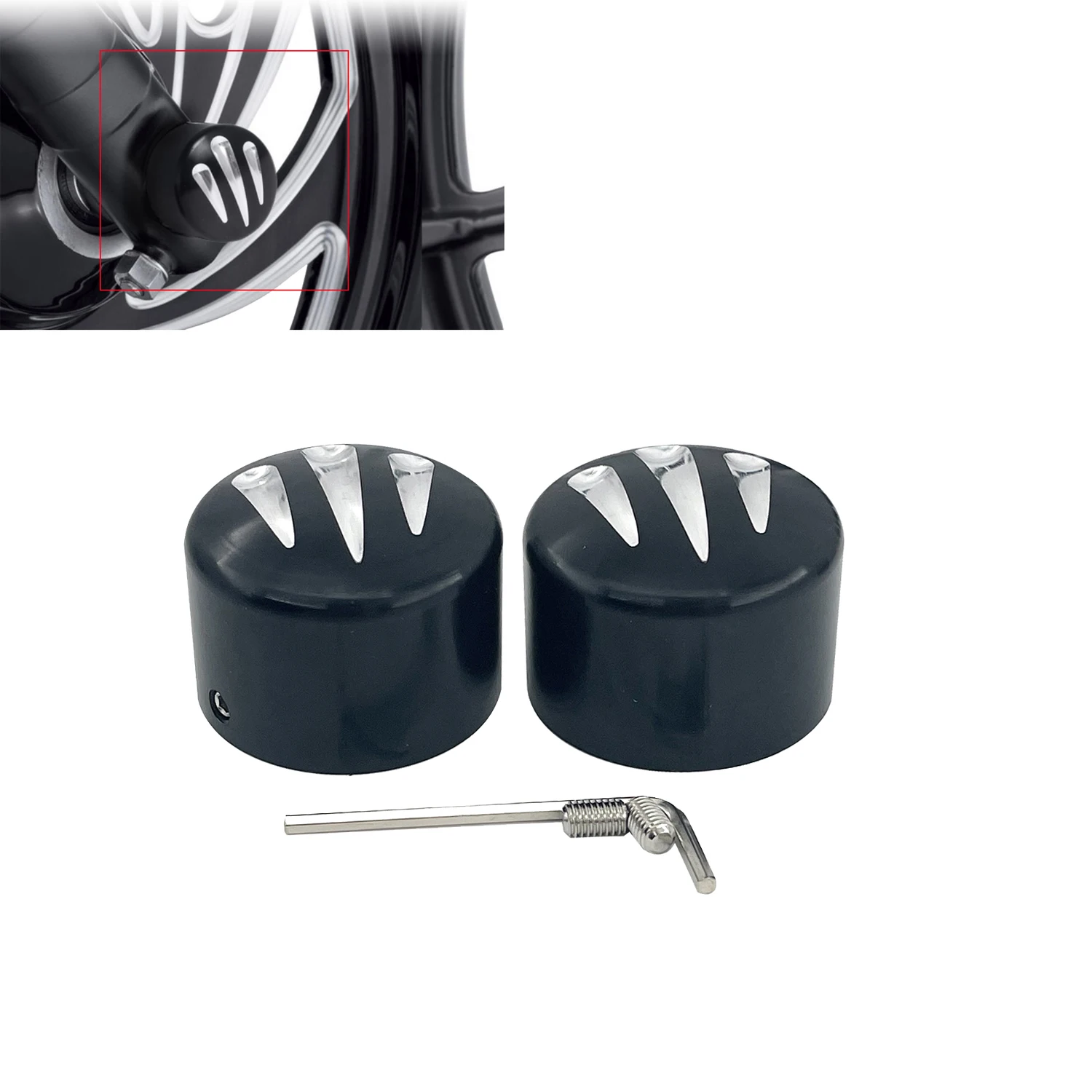 29MM Front Axle Nut Cap Cover For Harley Touring Softail Breakout Dyna Street Bob V-Rod VRSC FLTR