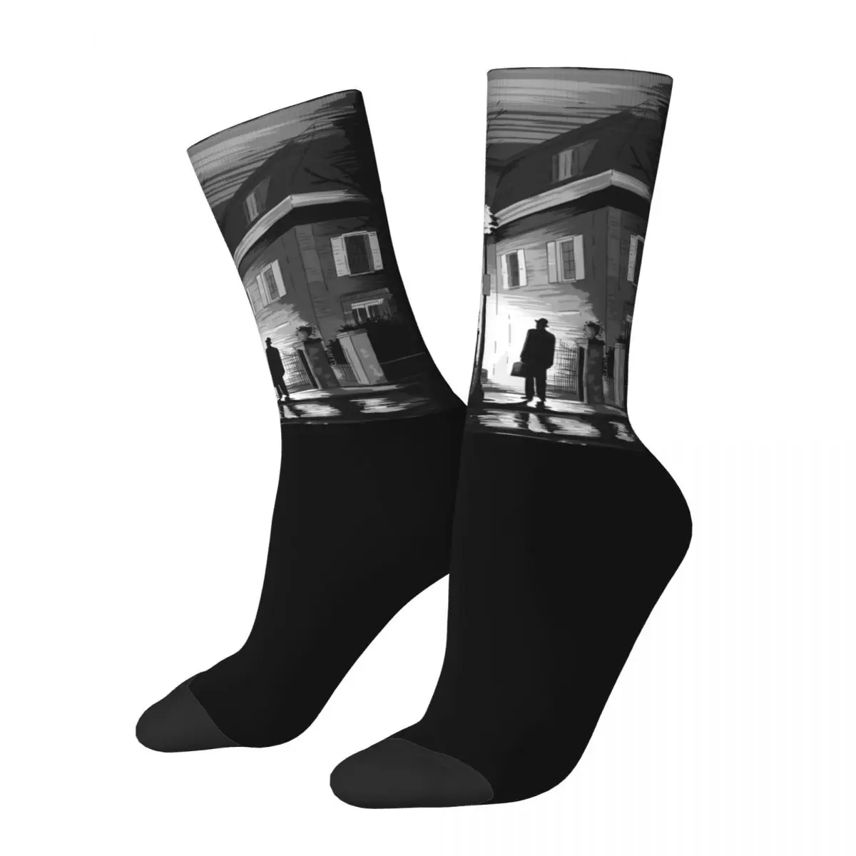 The Exorcist Fanart Illustration Merch Crew Socks Flexible Halloween High Quality Crew Socks Cute for Womens Birthday Gifts Idea