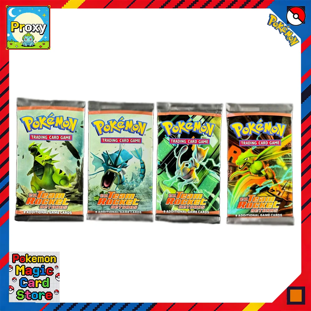 

Коллекционные карточки Pokémon: Proxy EX Team Rocket Returns, набор PTCG, 1 пакет, случайные карточки-сюрпризы, предзаказ, случайная карточка
