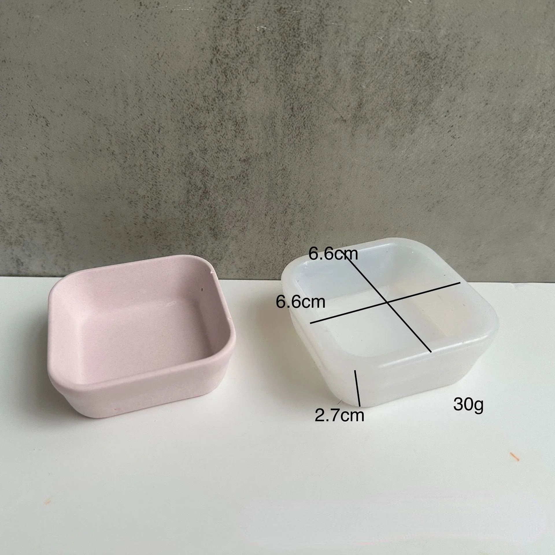 Concrete Square Heart Shape Silicone Molds DIY Handmade Epoxy Resin Jewelry Storage Tray Molds Storage Box Silicone Mold view 5