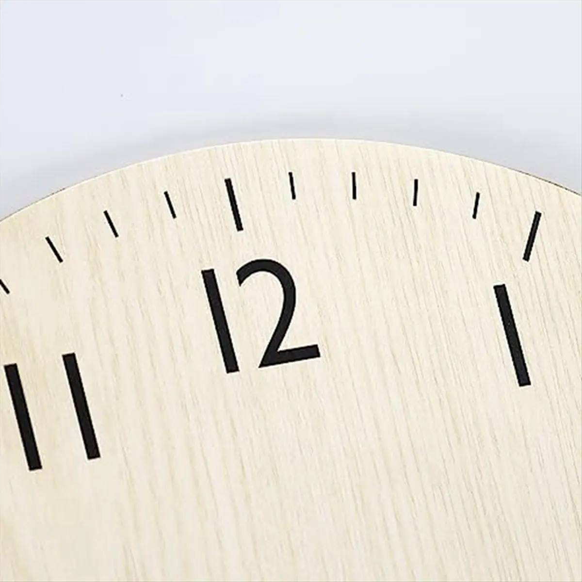 AA77 Wall Clock Light Wood Grain Clocks Simple-Design Clock Non Ticking Wall Clocks Decorative for Bathroom Kitchen Etc Decor