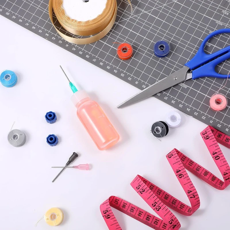 AT19-6Pcs زجاجات ضغط ذات طرف إبرة، زجاجة قطارة بلاستيكية قابلة للعصر 30 مل، 14Ga 16Ga 18Ga 20Ga أطراف إبرة حادة للغراء