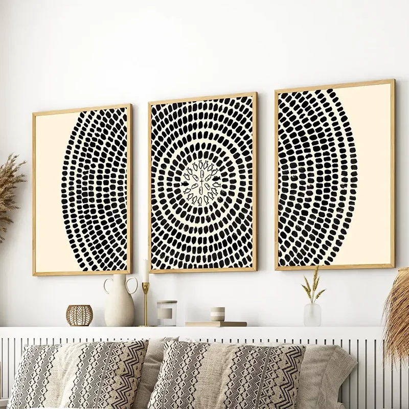 Large-sized frameless  Religious Bible Wall Decor  Simple Black Poster Wall Art  Cream Color Background Design  Canvas P