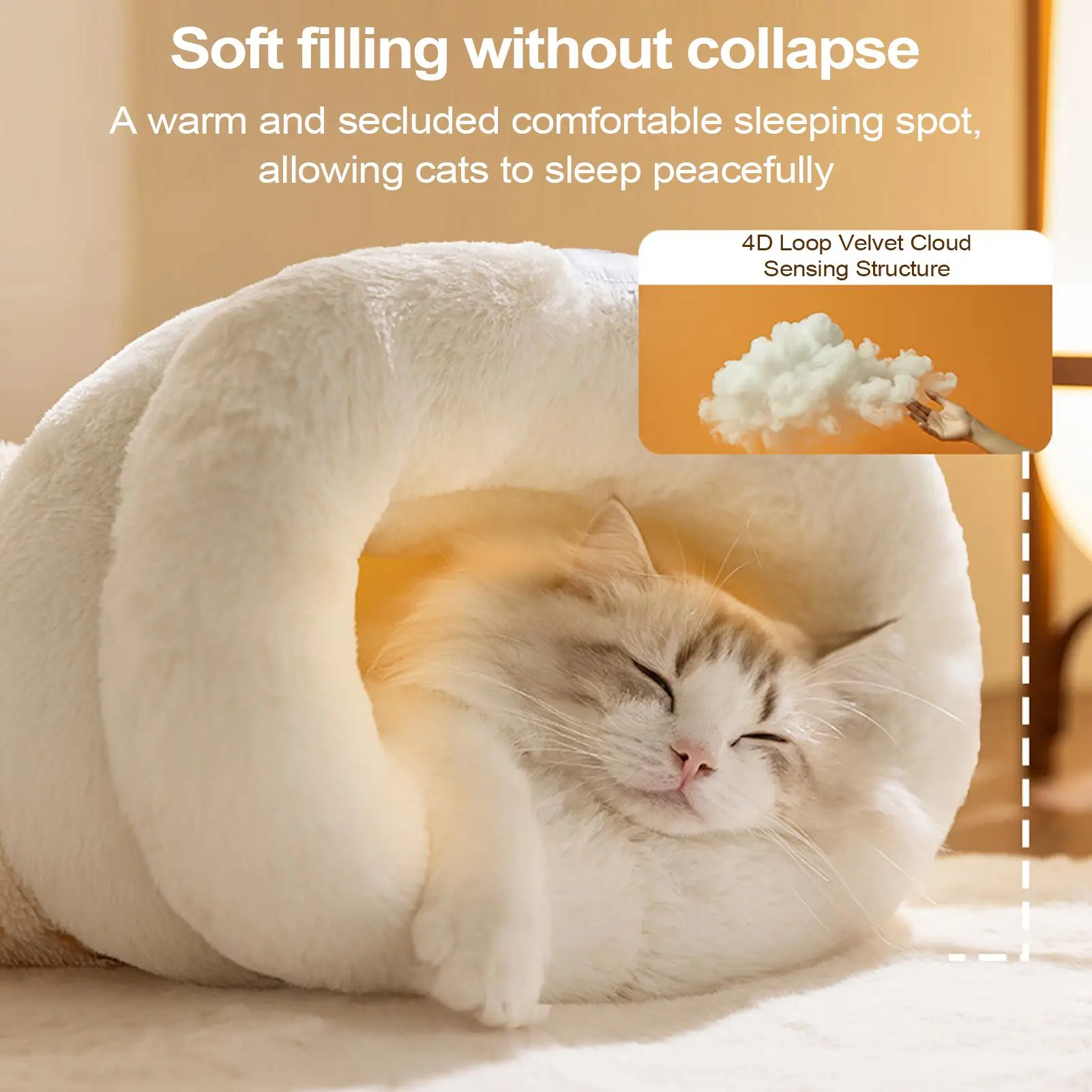 كيس نوم للحيوانات الأليفة سرير قطط مريح للخريف دافئ سميك للحيوانات الأليفة كهف للحيوانات الصغيرة هريرة جرو يستريح اللعب في الهواء الطلق شقة السفر #1