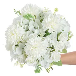 Artificial Flower silk Rose Home Vase Table dishgarden festival Party Outdoor Garden Wedding Bride Bouquet DIY Gift box Decorati