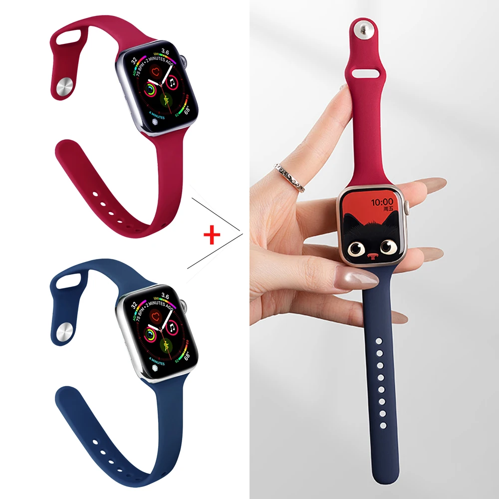 Sport Hourglass Single Pin Silicone Band For Apple Watch Series 11 10 9 8 7 6 5 SE Ultra Fits 49-38mm Sweatproof Durable Men