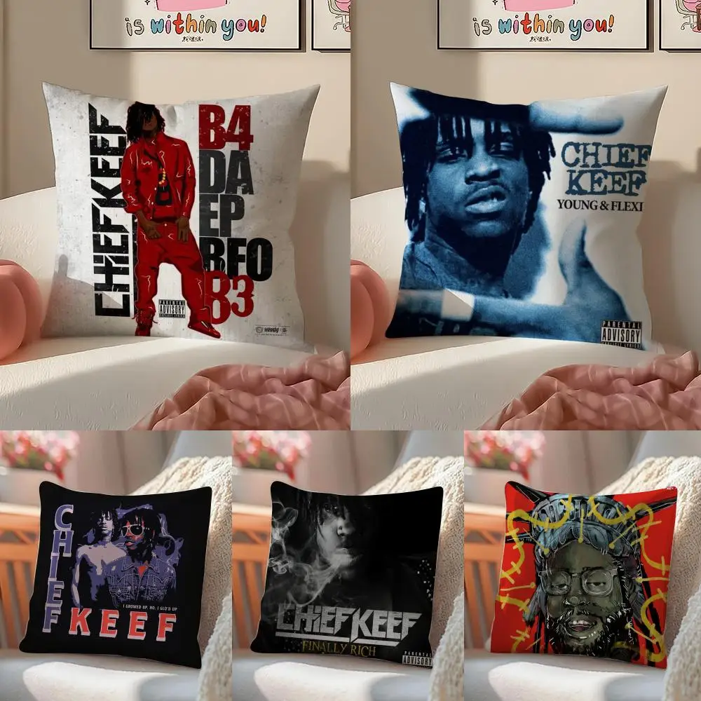 Rapper C-Chief K-Keef Cushion Cover Linen Pillowcase Cover Soft Decor for Sofa Home Room