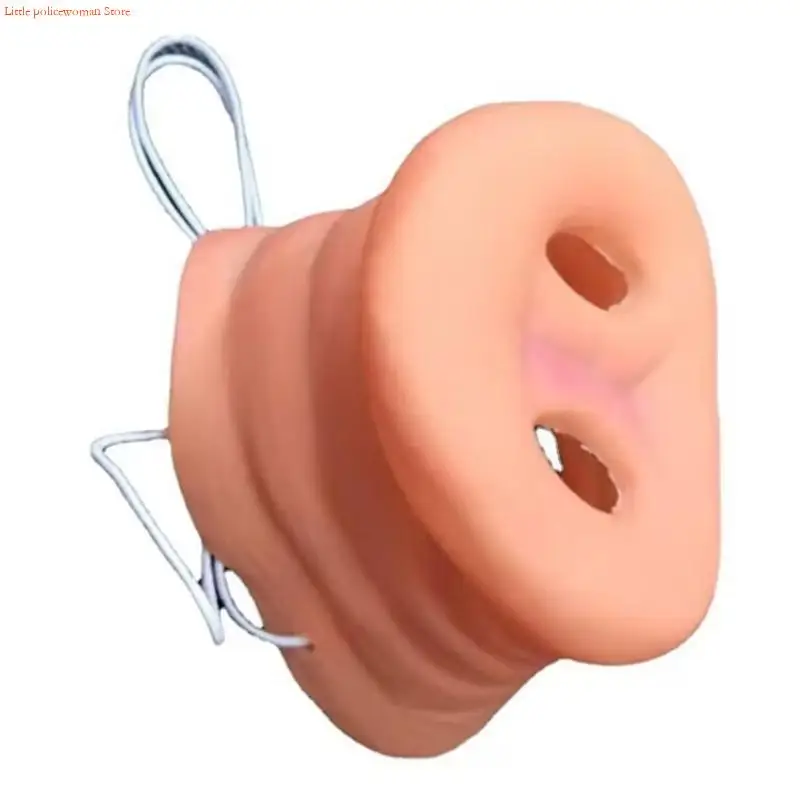F92D คอสเพลย์สัตว์หน้ากากแถบยืดหยุ่น Novelties Pig Snout Novelties จมูกหมู Piggy Snout