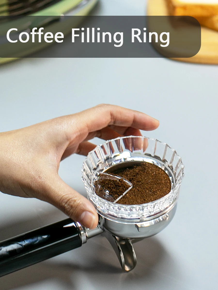 51mm/58mm coffee machine handle filling ring anti fly powder tool