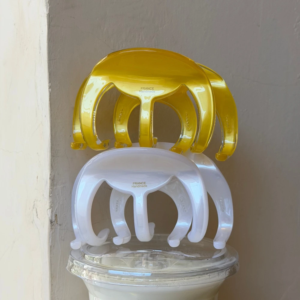 Thick Acetate Hair Claw Clips for Women 10cm Shark Clip Colorful Strong Hold Jelly Clips Thick Hair Clasp Styling Accessories