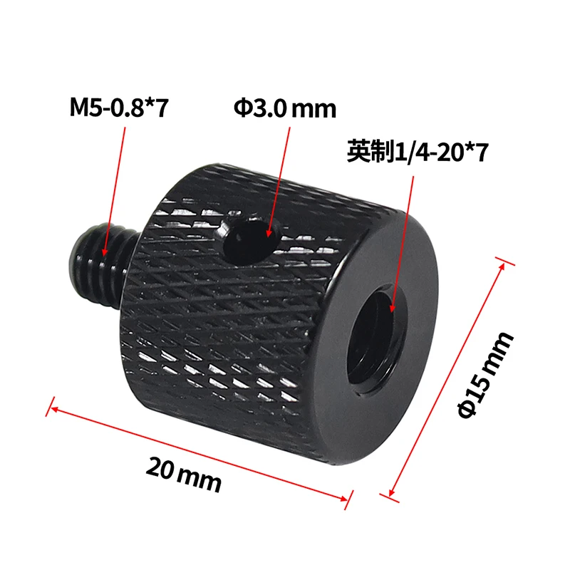 1/4 "-20 3/8-16 M6 M5 M8 M10 Stecker auf Buchse Schraube Mount Adapter für SLR Kameras Stativ Kugelkopf Konverter Fotografie Zubehör – Detail 7