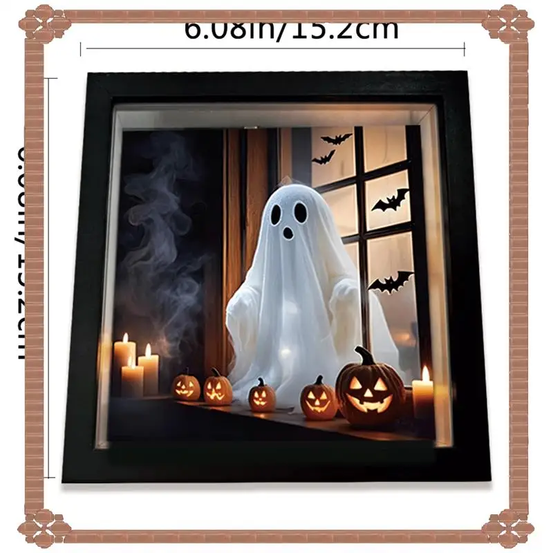 24-Hour Delivery Painting Night Light Ghost Emerging From Window Night Lamp For Halloween Home Decor Soft Eerie Glow