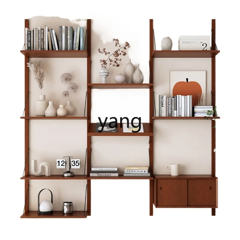 Lmm retro wall rack wall-mounted solid wood combination storage rack wall-mounted display rack