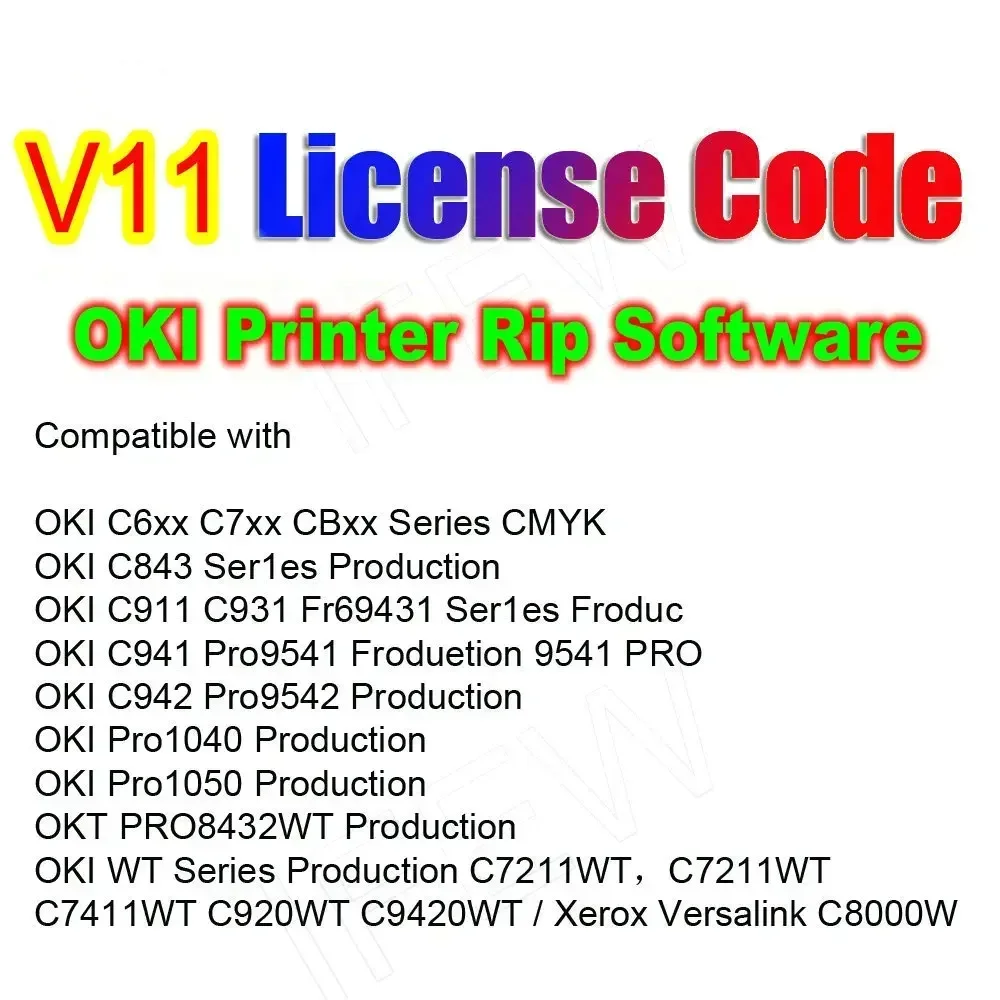 C810 Printer Oki Rip Software V11 Oki Pro DTF Usb Rip Software Licence Code Flash Key For C911 C941 C942 Oki Pro C920WT C7211WT