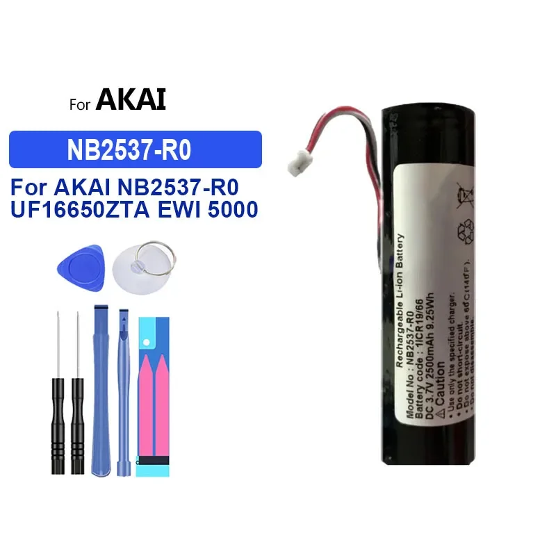 High Capacity Battery 2500mAh For AKAI NB2537-R0 UF16650ZTA EWI 5000 for Solo FPO-72-003-S Portable batteries