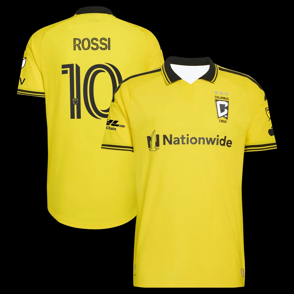 2026 Columbus Crew Football Uniform Yellow 3D Printing Lapel Sports T-shirt Comfortable Breathable Family Matching Clothing