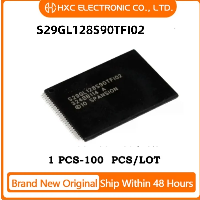 1PCS/5PCS/10PCS/50PCS S29GL128S90TFI02 IC FLASH 128MBIT PARALLEL 56TSOP Brand New Original IC Chip