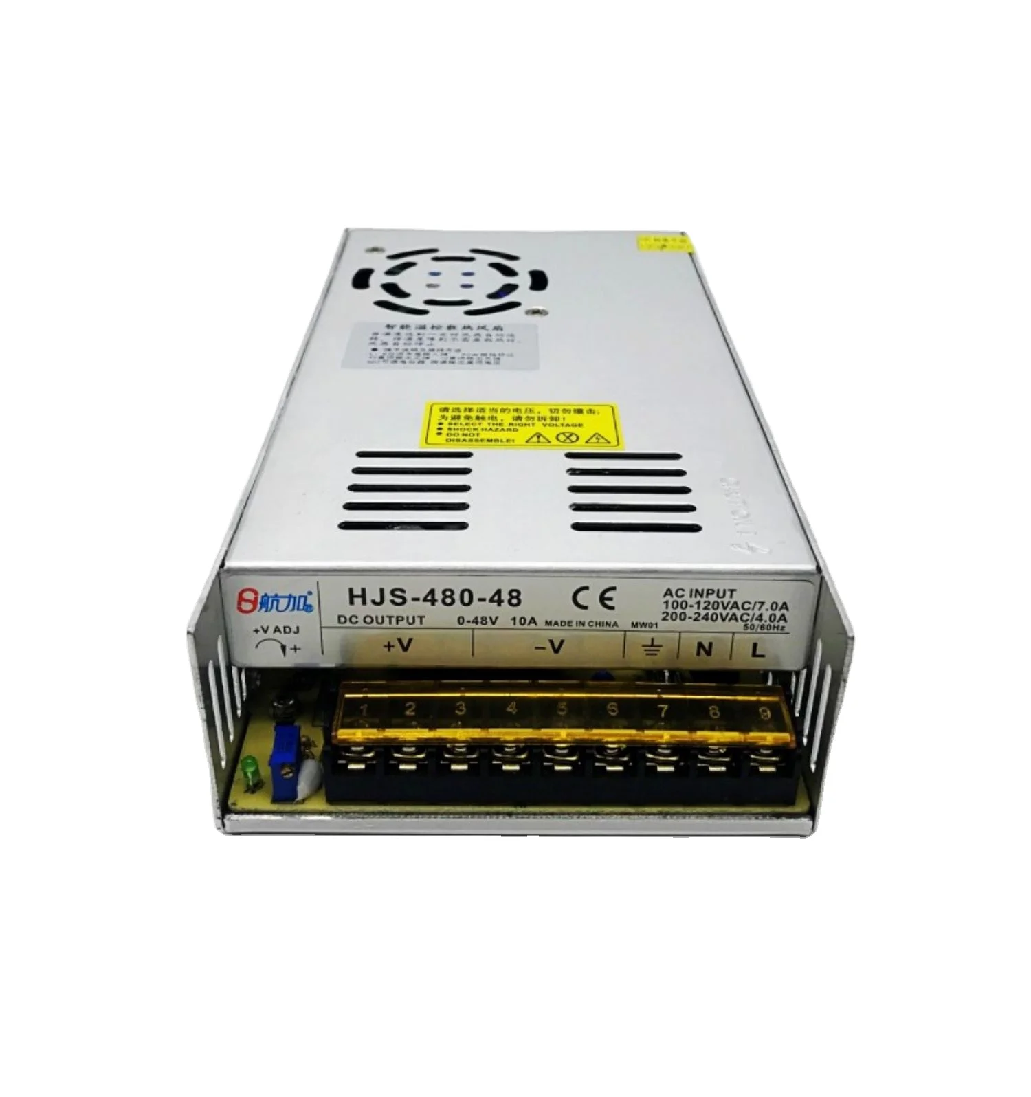 قابل للتعديل 0-48 فولت 10A تيار مستمر ينظم الجهد 480 واط تحويل التيار الكهربائي تنظيم الجهد لمحرك متدرج HJS-480-0-48 #1