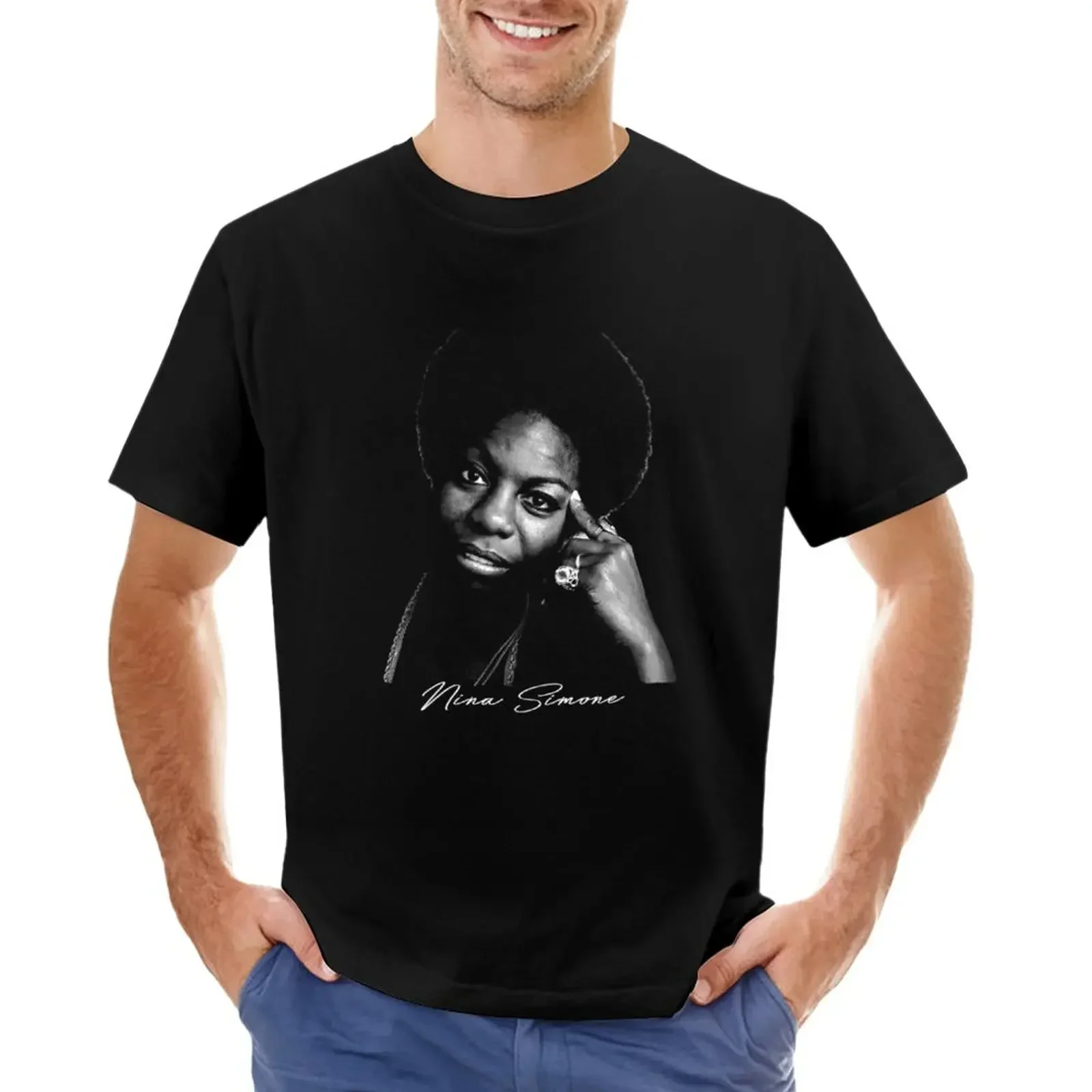 

Nina-Simone Essentia T-Shirt customs design your own funnys mens t shirts Hot Sale Crewneck Round Neck Short Sleeve New Arrival