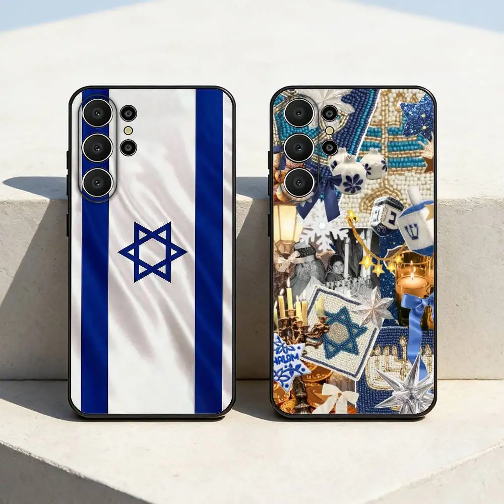 

Flag of Israel Phone Case For Samsung S26,S25,24,23,22,30,21,10,9,Ultra,Plus,Lite,Black Soft Case