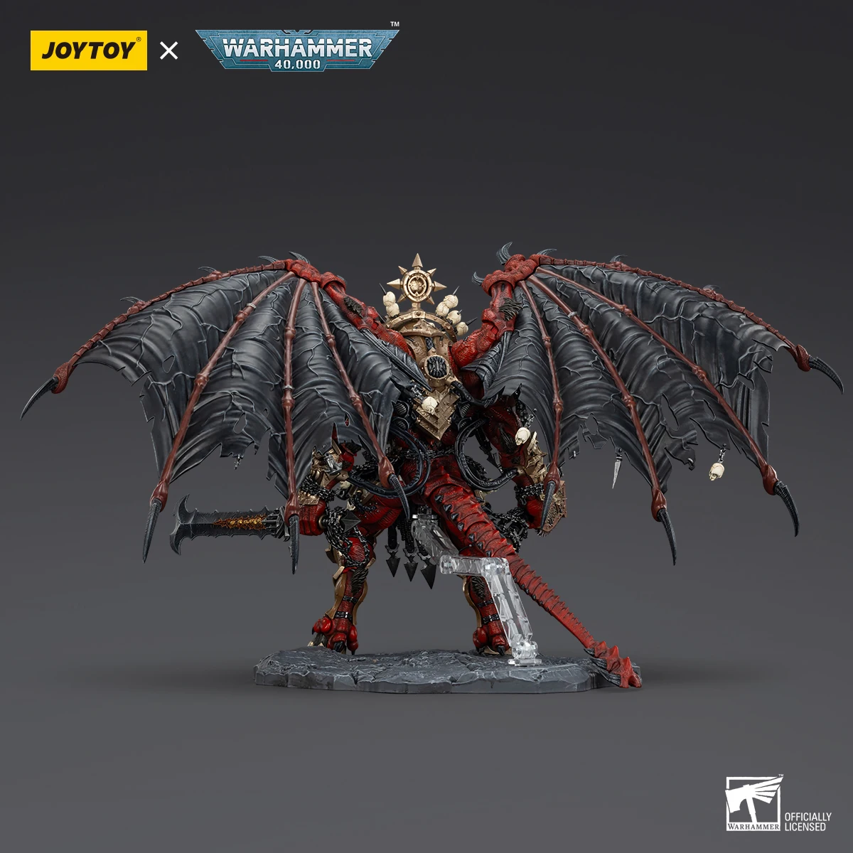 JOYTOY Angron شخصية الحركة Warhammer 40K Daemon Primarch of Khorne Demon Form JoyToy Toys نموذج مجموعة الدمى المتحركة المشجعين