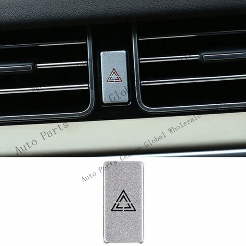 L+ Silver Alloy Sticker Trim Emergency Light Switch For Range Rover L405 18-2022