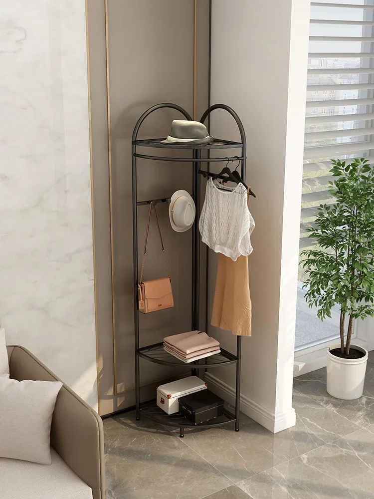 Light Luxury Corner Hanger Clothes Hanger Living Room Minimalist Wall Corner Clothes and Hat Hanger Bedroom Household