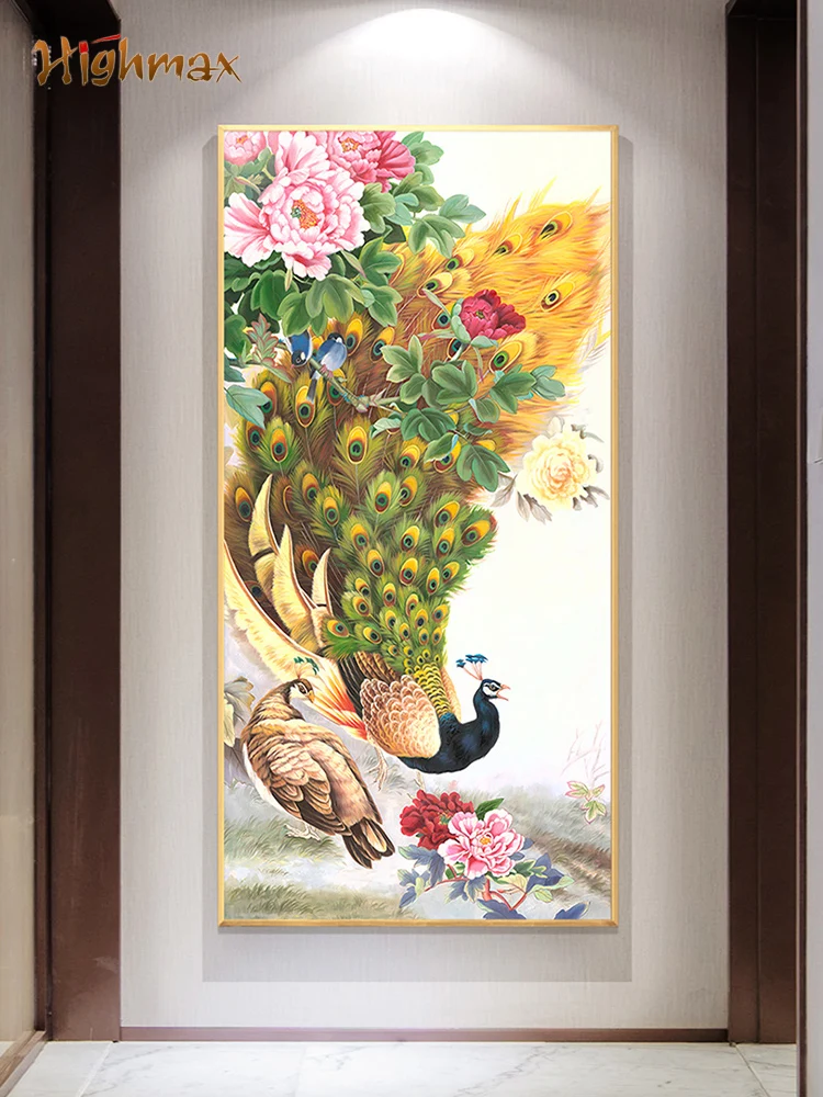

highmax Abstract Peacocks Painting Oil Painting Picture Wall Art Poster Canvas Printing Colorful Animal Painting Home Decor