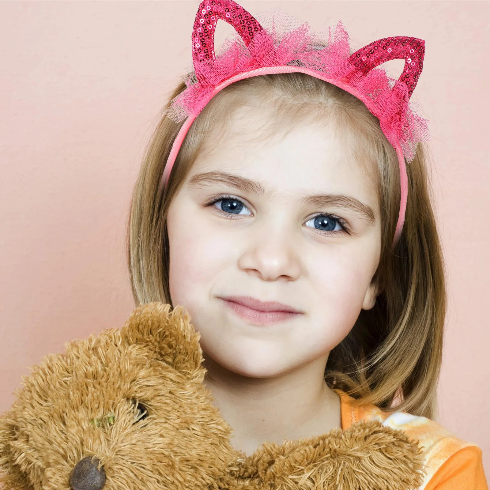 

5Pcs Cat Ears Glitter Sequin Hairband for Colorful Headband Kitty Costume Hair Hoop Cat Ears Hair Hoop