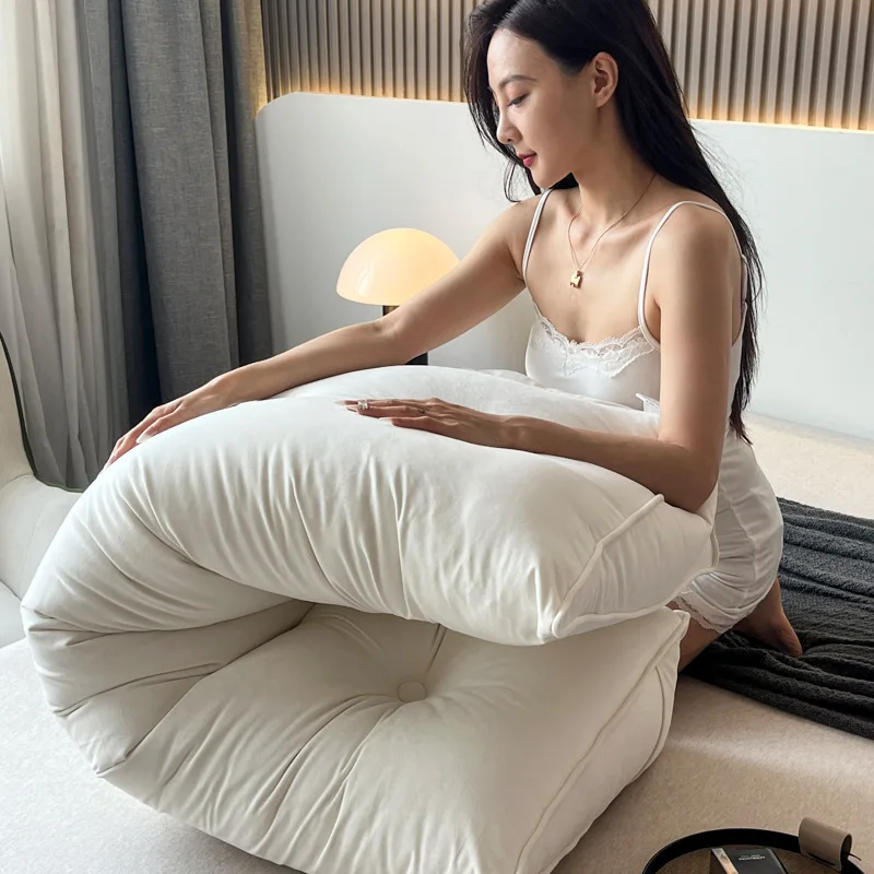 Headboard Cushion Lamb Velvet Detachable Wedge Pillow Four Seasons Large Bed Rest Pillow Soft Bag Pillow Cushion Universal Pad