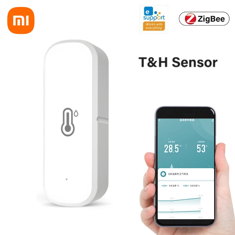 

Xiaomi Intelligent Temperature And Humidity Smart Temperature And Humidity Sensor Real Time Monitoring Sensor Zigbee Version