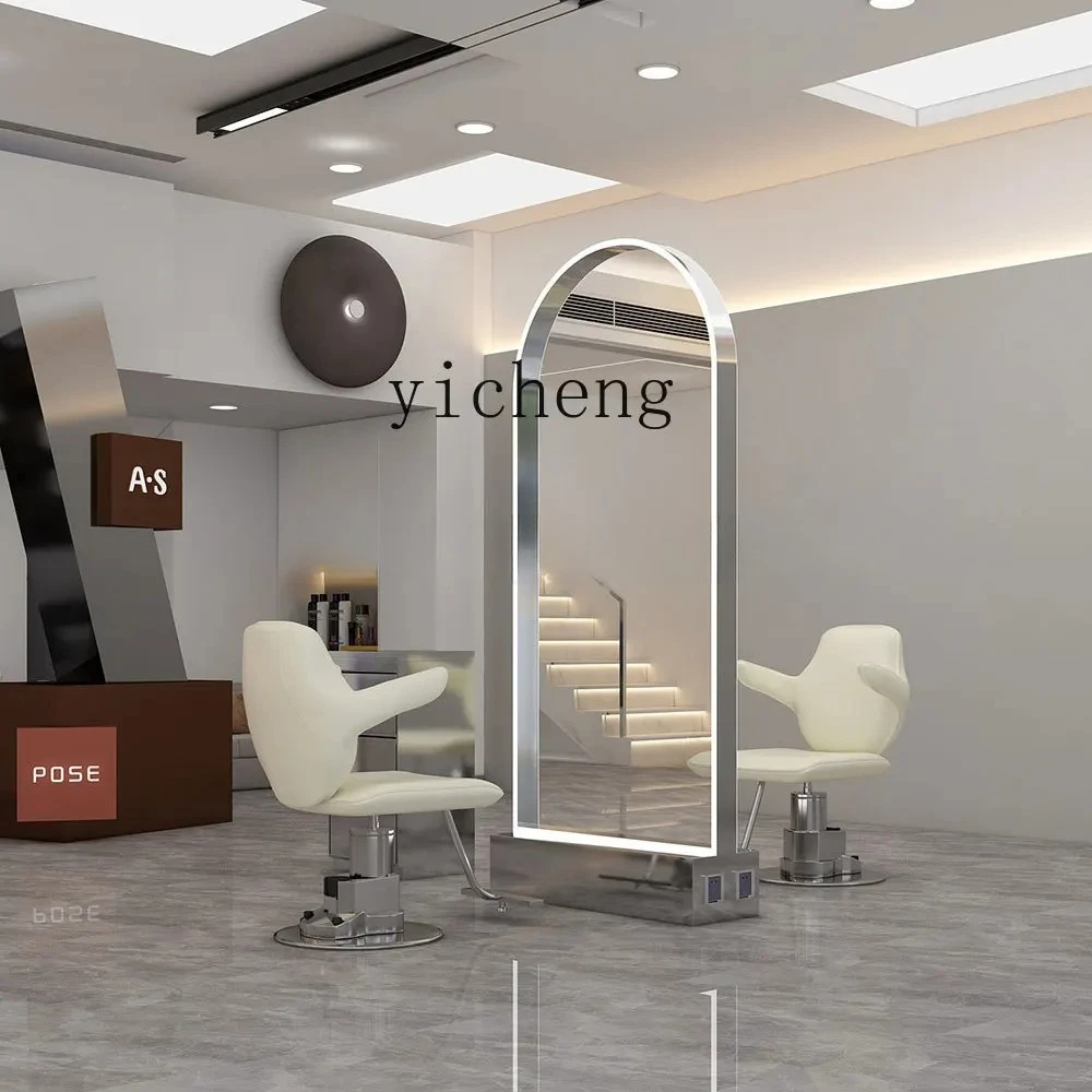 hair salon special stainless steel fashion haircut mirror Internet celebrity single-sided simple barber shop mirror