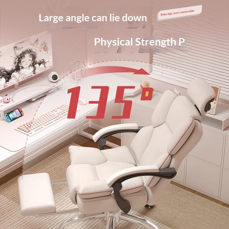 كرسي مكتب مريح كرسي كمبيوتر ألعاب كرسي مكتب دوار كرسي قابل للتعديل قطني مبطن شبكة مقعد المنزل مكتب غاسل #3