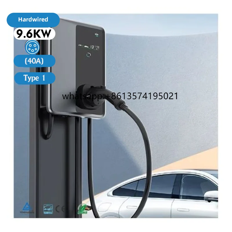 

EV Wallbox Type 1 40A MAX EV Charging Station 9.6KW 1 Phase Wall-mounted Electric Car with Charging Pile