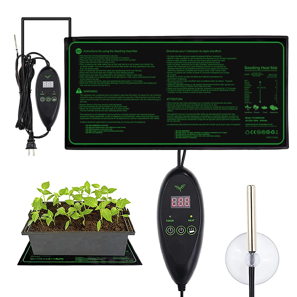 Zaailing Verwarming Matten Waterdicht Warmte Pad Met Temperatuur Controller Tapijt Voor Plant Hydrocultuur Zaadkieming Voortplanting