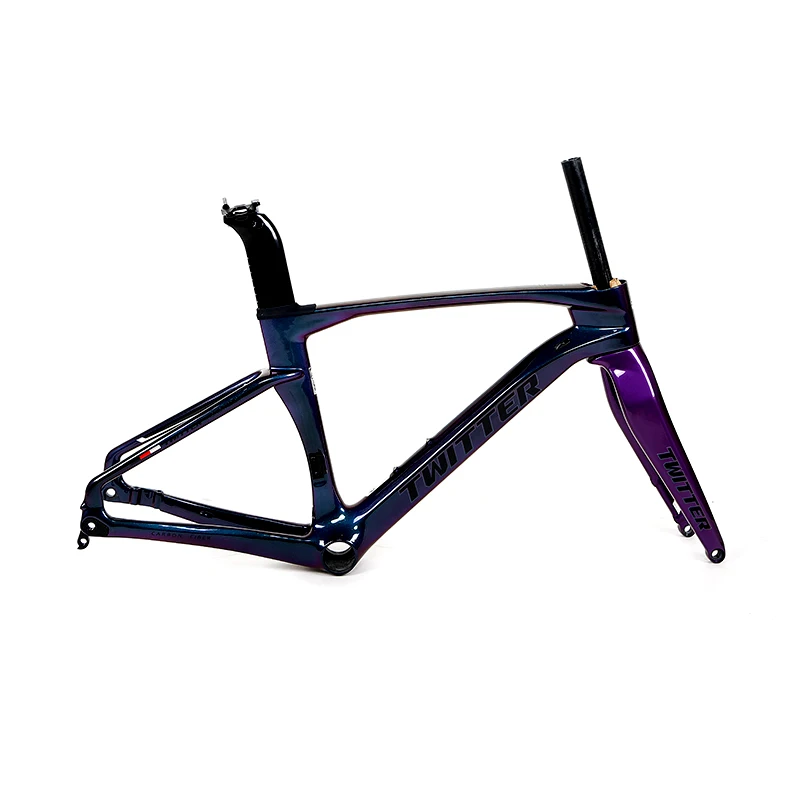 

STLF Twitter Kids Bike Chameleon Frame All Cables Inner Routing Carbon Road Bike Frame Cycle for Kids Bicycle Frame on Sale Can