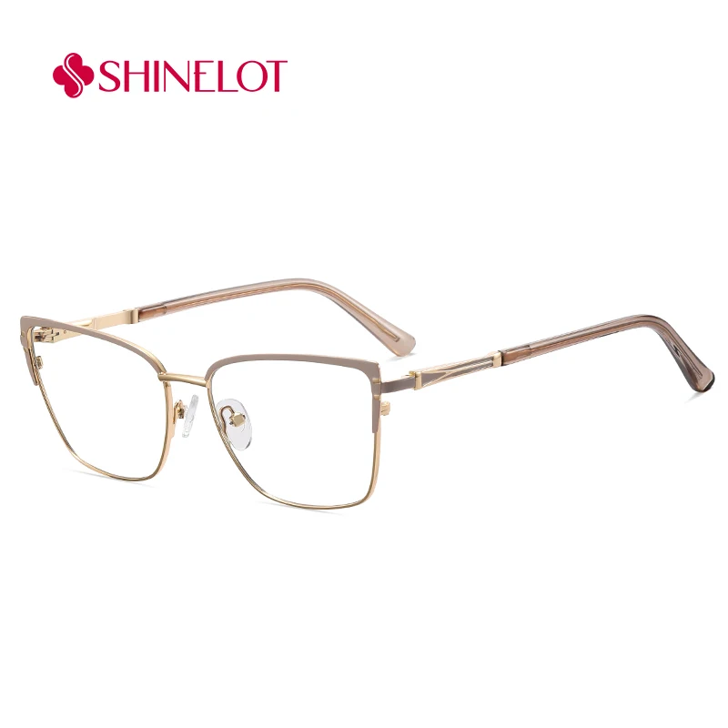 91741 إطار نظارات عين القطة الأنثوية اللطيفة، نظارات حجب الضوء الأزرق البصرية، ملحقات نظارات خفيفة الوزن على طراز الشباب