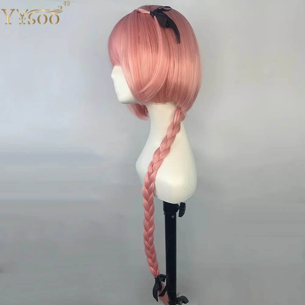 YYsoo Short Red Bob Cut Girl's Cosplay Wig Short Straight Machine Made Wigs with Bangs Synthetic Costume Halloween Braided Wig