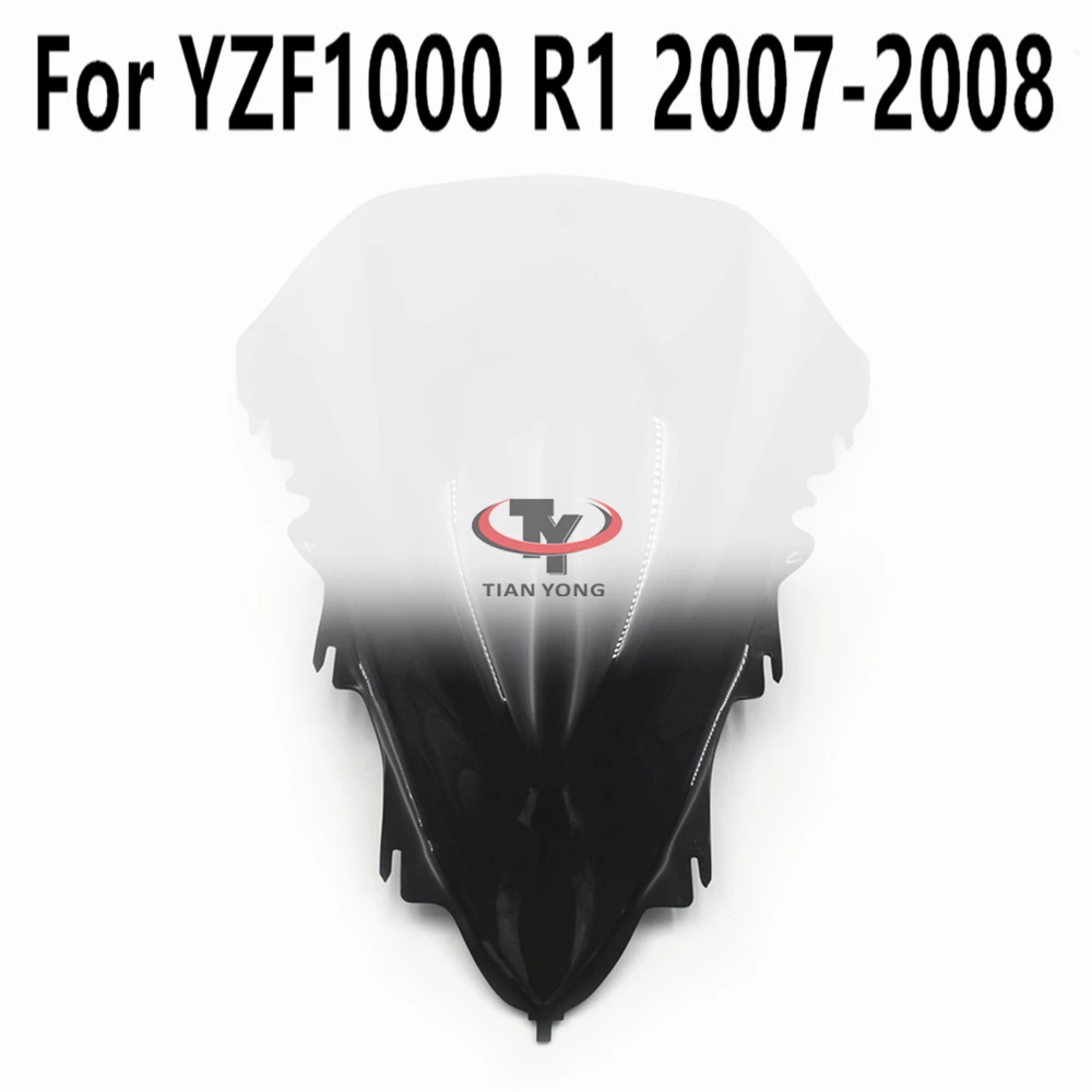 Windscreen Spoiler Motorcycle Smoke Black High Quality For Yamaha YZF1000 R1 2007-2008 Windshield Gradient Wind Deflectore