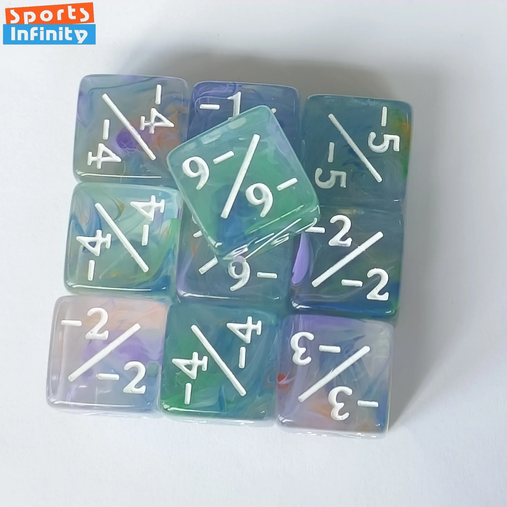 Zestaw 10 kości matematycznych D6 16mm do nauki i gier