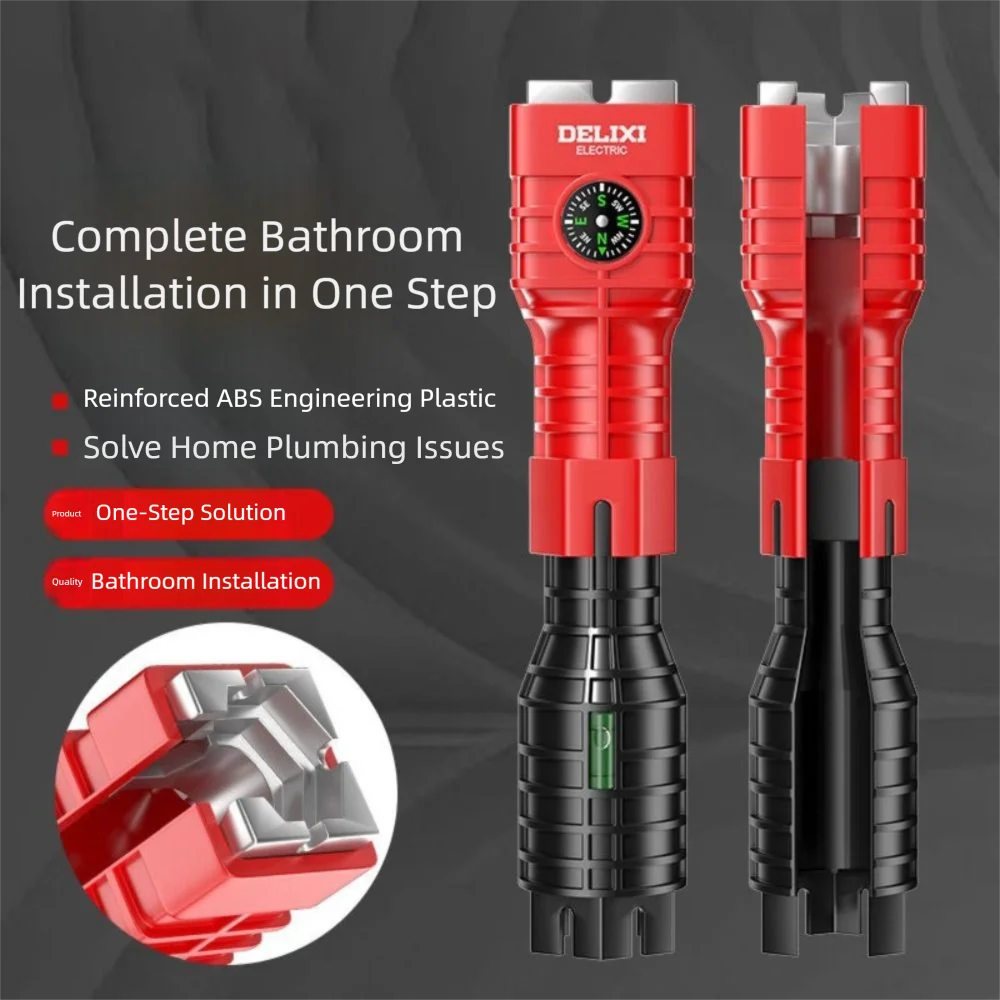 

18/24 In 1 Multifunction Faucet Tool Double Head Wrench Anti-Slip Handle Plumbing Tool Disassembly Pipe