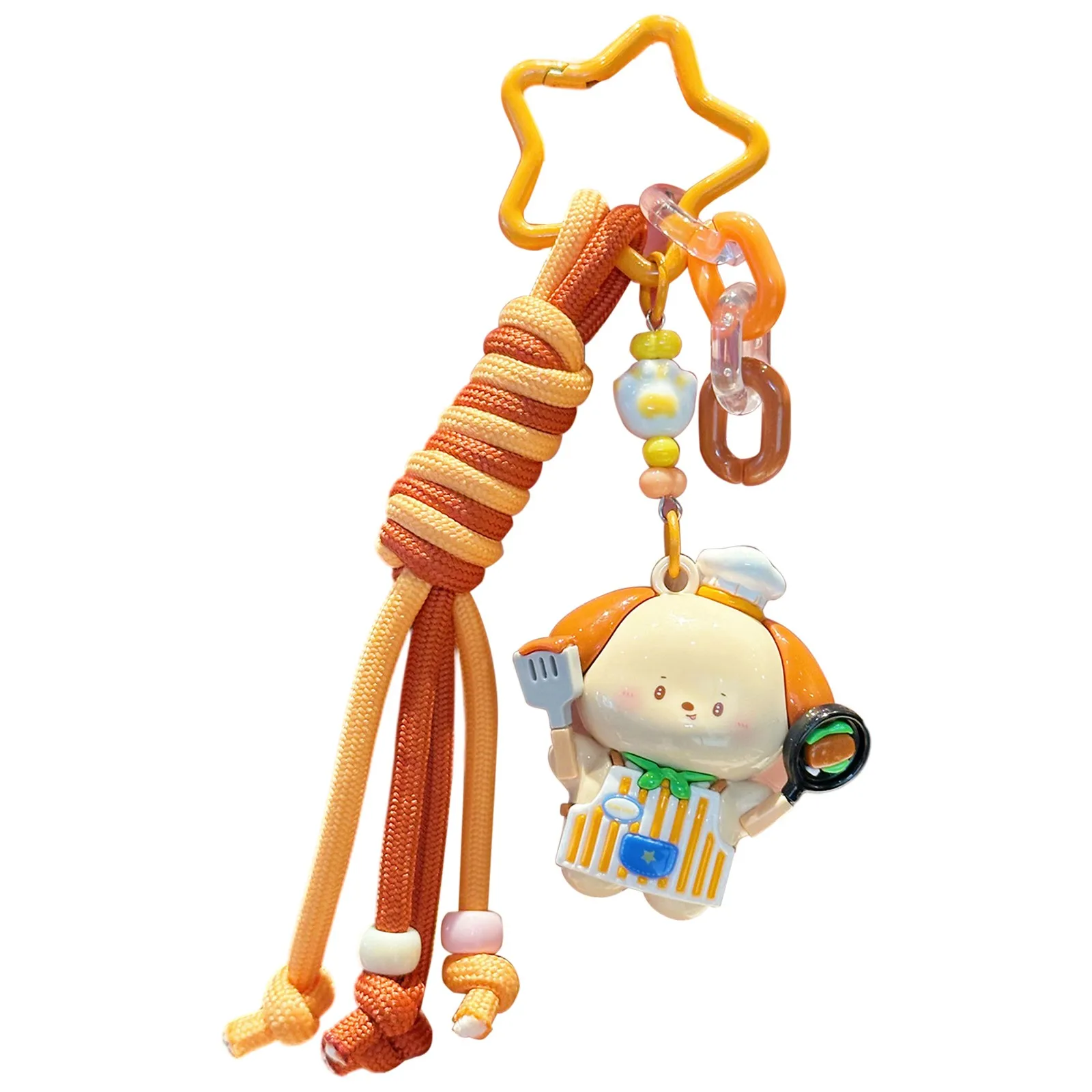 Cucina cucciolo simpatico cartone animato portachiavi ciondolo divertente bambola bambola piccolo ornamento